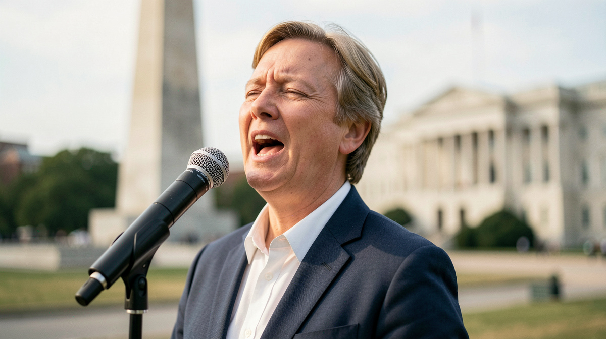 adult singing in Washington, D.C